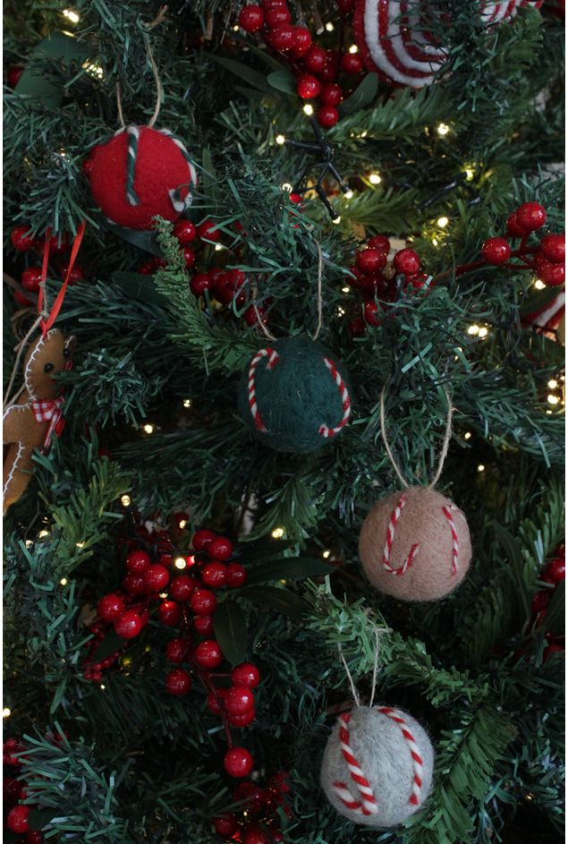 Kit Bolinhas de Natal Em Feltro Coloridas Natal -4-